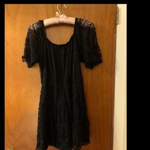 Black lace dress